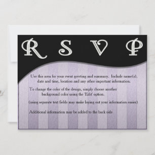 Modern Design Wave and Stripes Silver Invitation