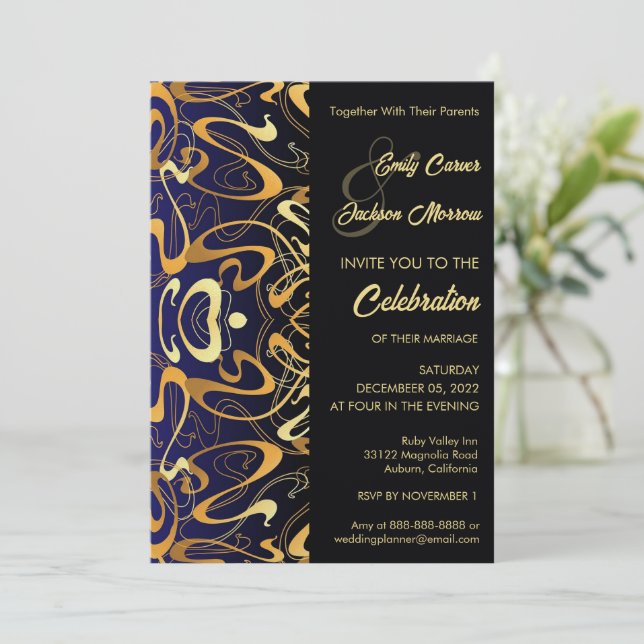 Modern Design Wedding Invitation (Standing Front)