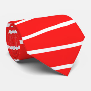 Modern design white line pattern red  tie