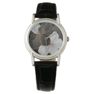Modern Design with Simple Flower Background Watch