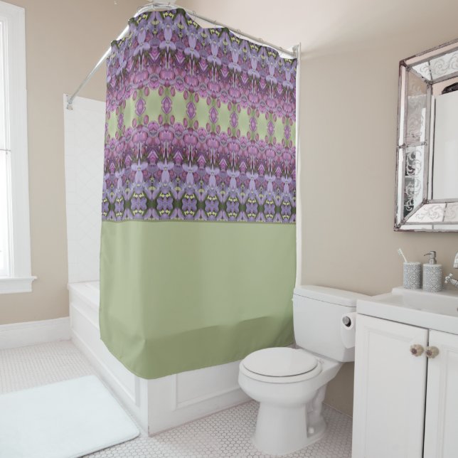 Modern Designer Pattern Shower Curtain (In Situ)