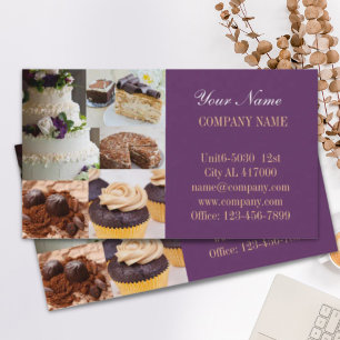 Modern dessert cake cupcake baker bakery business card