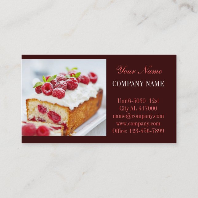 Modern dessert cupcake cake bakery business card (Front)