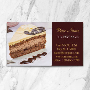 Modern dessert cupcake cake bakery business card