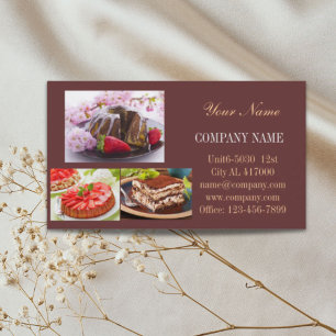 Modern dessert cupcake cake bakery business card