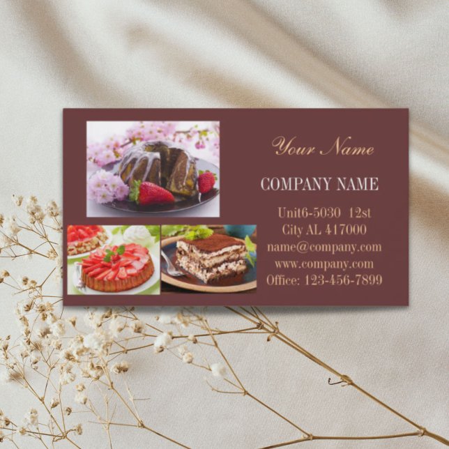 Modern dessert cupcake cake bakery business card (Modern dessert cupcake cake bakery business card)