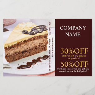 Modern dessert cupcake cake bakery flyer