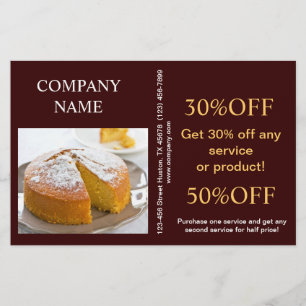 Modern dessert cupcake cake bakery flyer