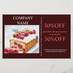 Modern dessert cupcake cake bakery flyer