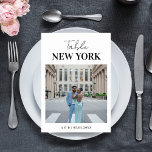 Modern Destination Photo & Name Travel Wedding Table Number<br><div class="desc">Decorate your wedding tables with this elegant card, featuring your custom photo & text. Easily add your own details by clicking on the "personalise" option. 🌸 PLEASE NOTE: The size of this card is 3.5" x 5". If you’d like a larger size, please contact me before 💖 making your purchase....</div>