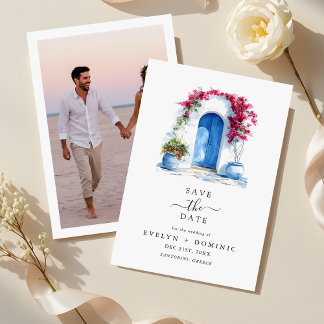 Modern Destination Wedding Bougainvillea Photo Save The Date