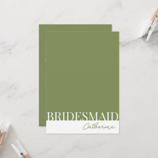 Modern Detailed Bridesmaids Proposal Card