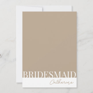 Modern Detailed Bridesmaids Proposal Card