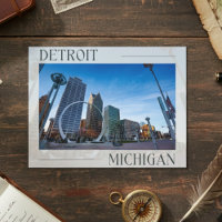 Modern Detroit Landmark Postcard