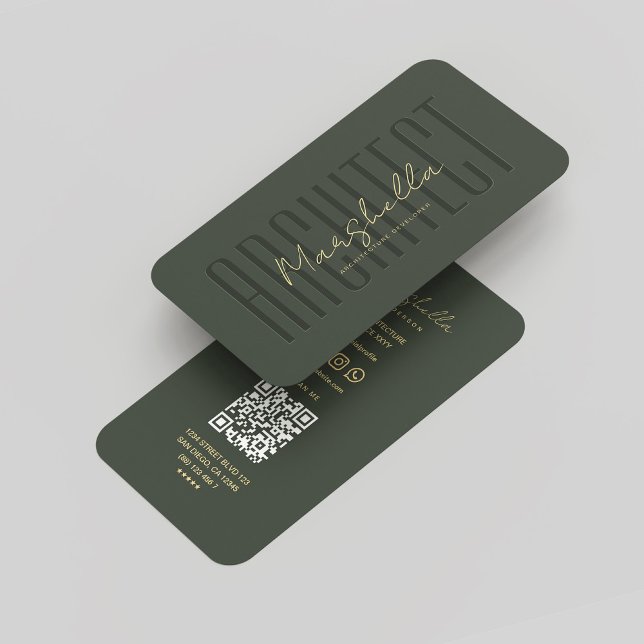 Modern Developer Architecture Architect Dark Green Business Card (Modern Developer Architecture Architect Dark Green Business Card
)