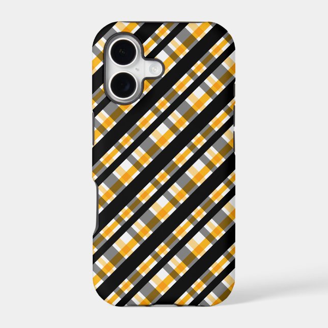 Modern Diagonal Autumn Plaid Pattern (Back)