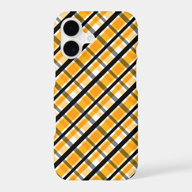 Modern Diagonal Autumn Plaid Pattern (Back)