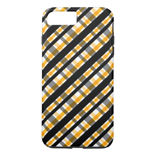 Modern Diagonal Autumn Plaid Pattern Case-Mate iPhone Case (Back)