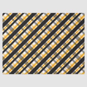 Modern Diagonal Autumn Plaid Pattern Tissue Paper