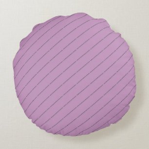 Modern Diagonal Stripe Round Cushion