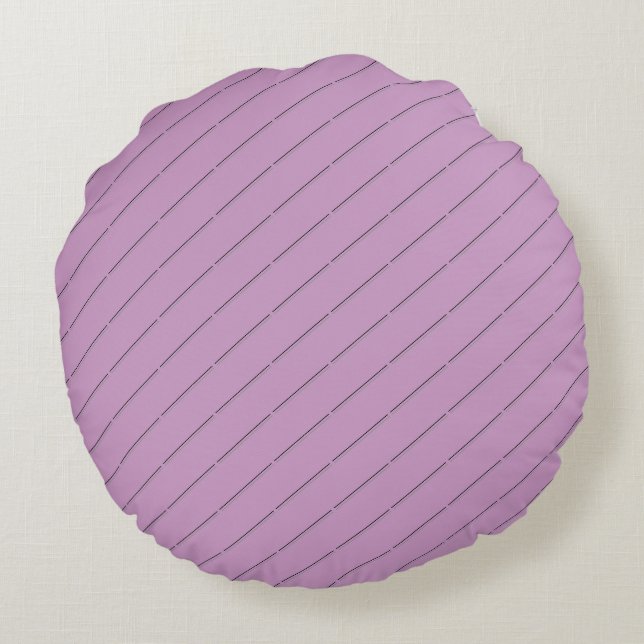 Modern Diagonal Stripe  Round Cushion (Back)