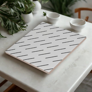 Modern Diagonal Stripes Ceramic Tile