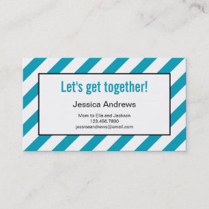 Modern Diagonals Mummy Card / Contact Card