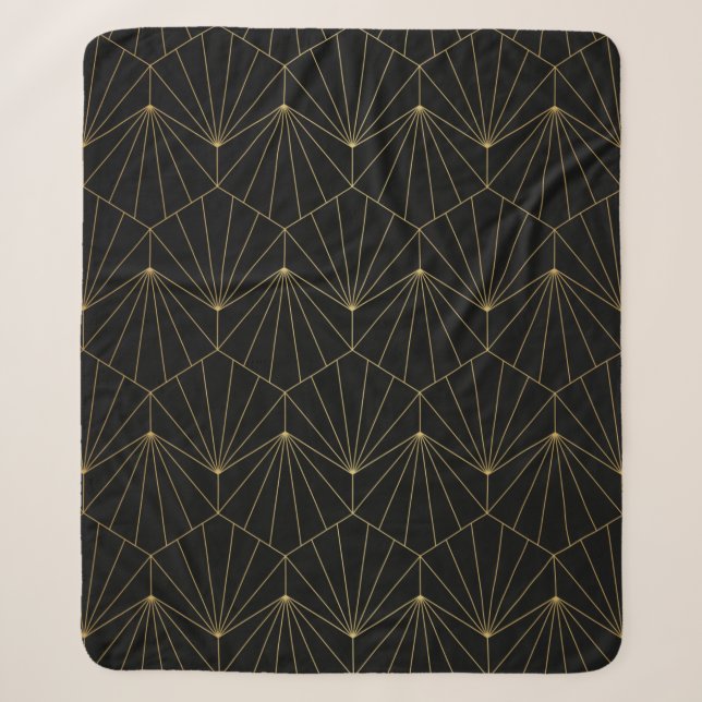 Modern diamond art deco seamless pattern. Trendy a Sherpa Blanket (Front)