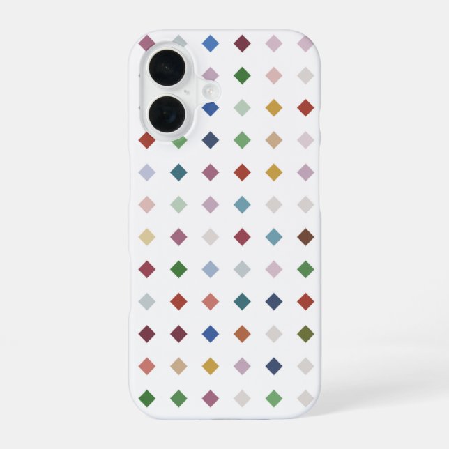 Modern Diamond Geometric Pattern iPhone 16 Case (Back)