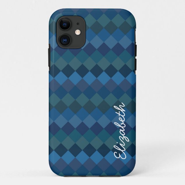 Modern Diamond Pattern | Mosaic Abstract Art 6 Case-Mate iPhone Case (Back)
