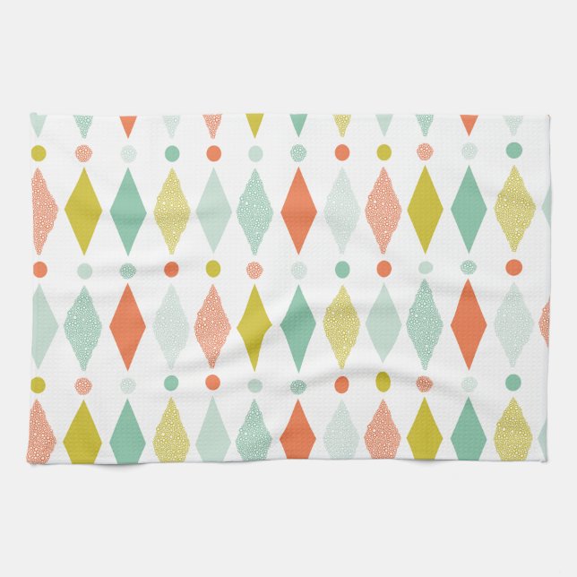 Modern Diamond pattern Tea Towel (Horizontal)