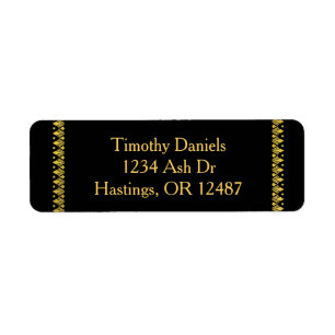 Modern Diamonds Return Address Label