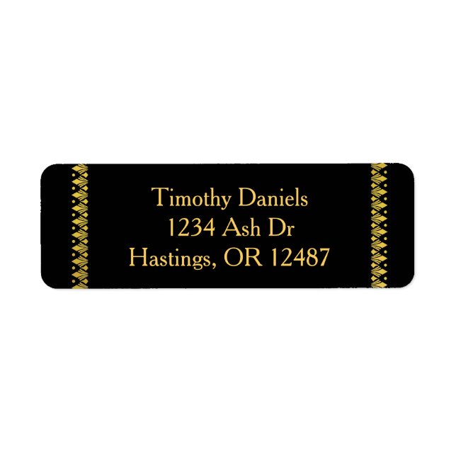 Modern Diamonds Return Address Label (Front)
