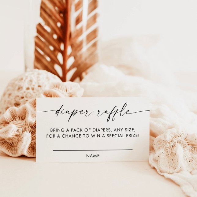 Modern Diaper Raffle Card | Baby Shower Game  (Creator Uploaded)