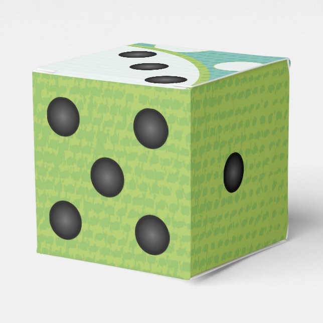 Modern Dice or Die Wedding Party Favour Box (Front Side)