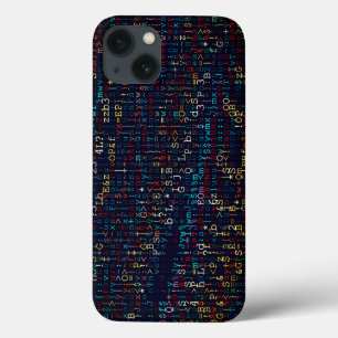 Modern Digital Abstract Multi-Colour iPhone 13 Case