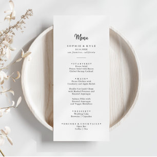 Modern Dinner Menu