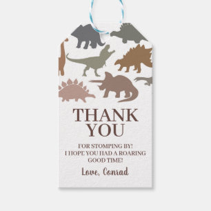 Modern Dinosaur Birthday Party Thank You Favour Gift Tags
