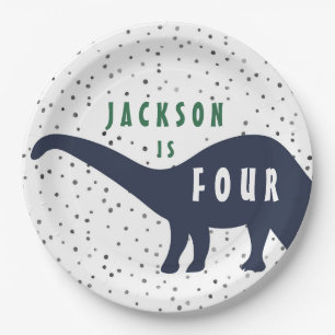 Modern Dinosaur Birthday Plate