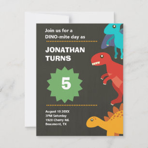 Modern dinosaur kids birthday