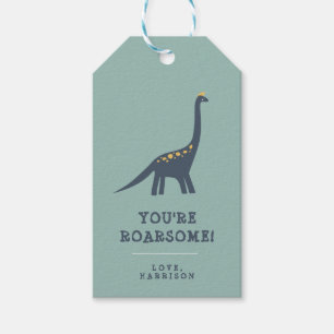 Modern Dinosaur Kids Personalised Gift Tags
