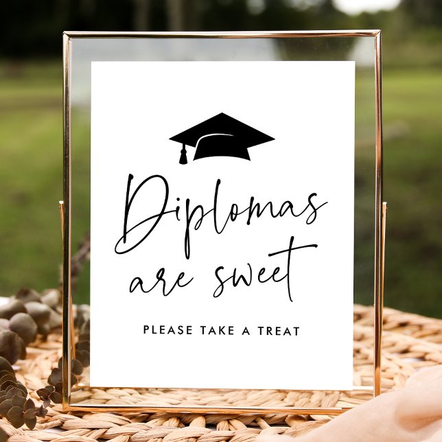 Modern Diplomas Are Sweet Graduation Party Sign (Creator Uploaded)