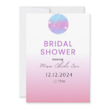 Modern Disco Ball Bridal Shower Invitation