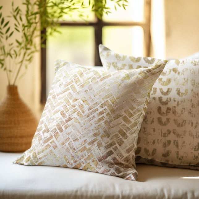Modern Distressed Gold Pattern - Herringbone Cushion (Creator Uploaded)