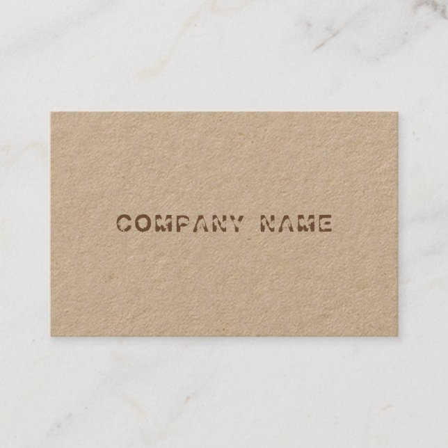 Modern Distressed Text Company Elegant Template Business Card (Front)