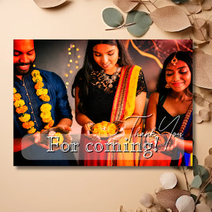 Modern Diwali Festival Family Photo Thank You