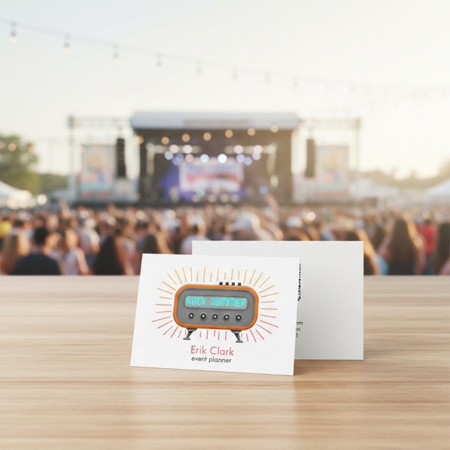 Modern DJ & Festival Organiser Card with QR Code (Creator Uploaded)