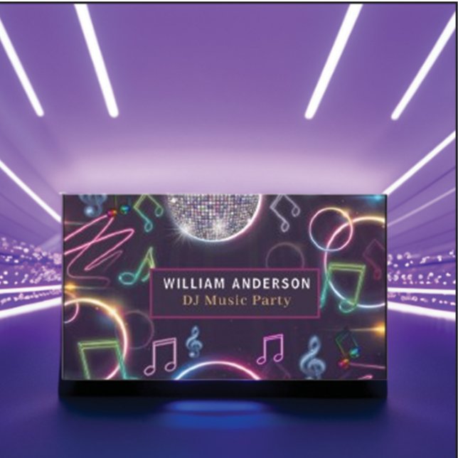 Modern DJ Music Party Event  Business Card (Creator Uploaded)