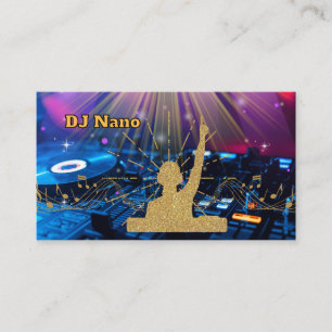 Modern DJ Music Producer DJs Signer Business Card