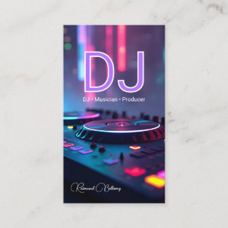 Modern DJ Turntable Business Card